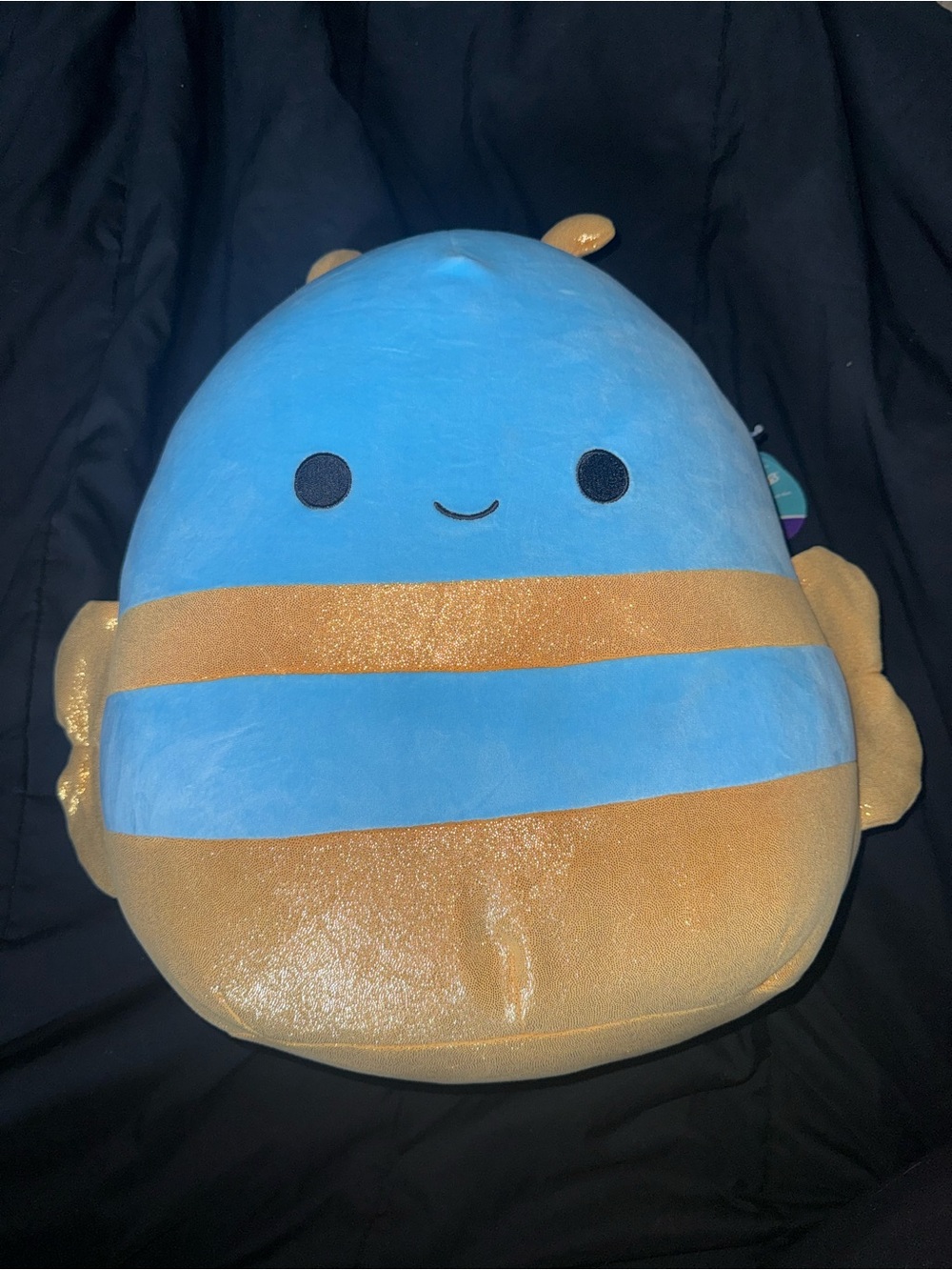 Squishmallows Blue and Gold Bee Plush